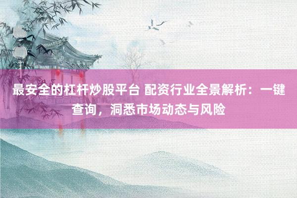 最安全的杠杆炒股平台 配资行业全景解析：一键查询，洞悉市场动态与风险