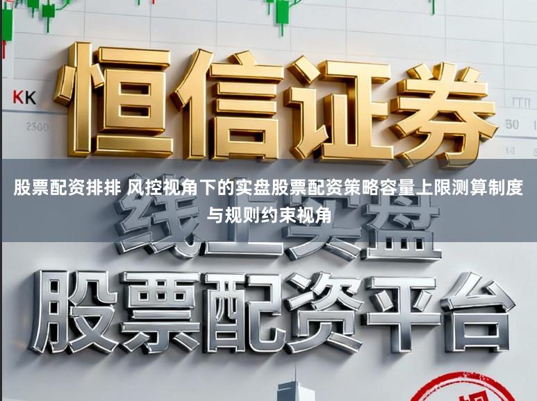股票配资排排 风控视角下的实盘股票配资策略容量上限测算制度与规则约束视角